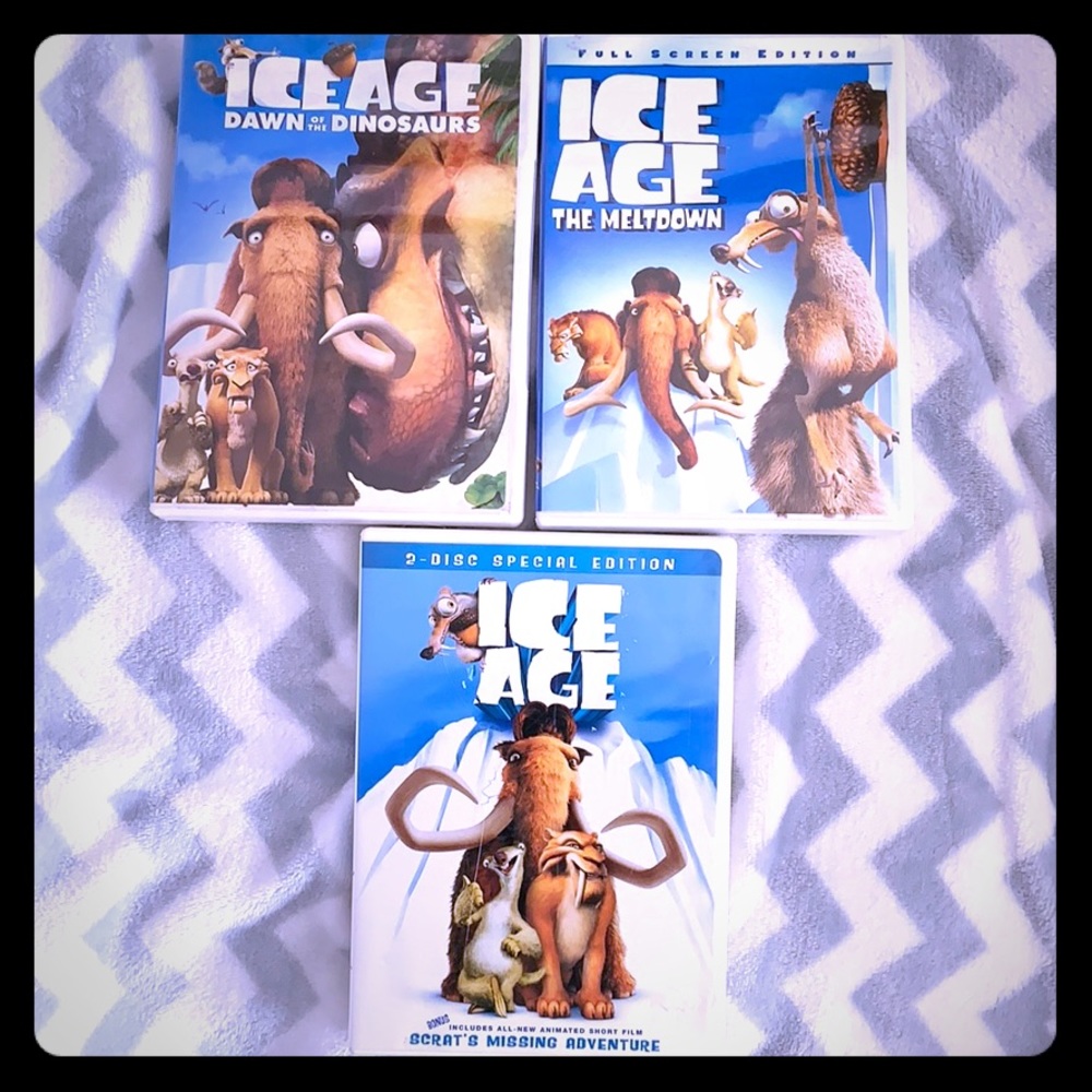 Ice Age Trilogy DVD Lot
